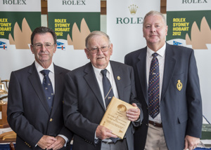 John Honeysett with CYCA Commodore Howard Piggott and RYCT Commodore Graham Taplin